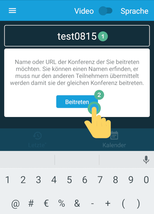 Konferenz starten